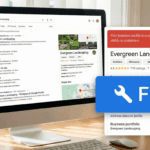 A screenshot of a suspended Google Business Profile listing with a guide on how to appeal the decision for Atlanta businesses.